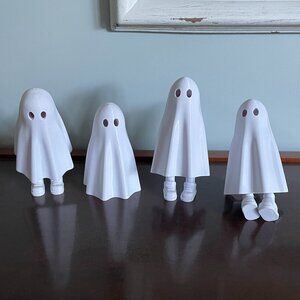 4 Pc 3D Printed Ghost Family-Poseable-New!